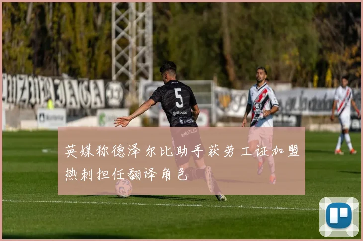 英媒称德泽尔比助手获劳工证加盟热刺担任翻译角色
